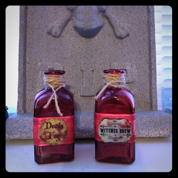 Handmade Other - *SOLD*Red Glass Mini Apothecary Potion Bottles